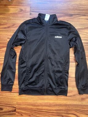 adidas Black Lightweight Full-Zip Track Jacket